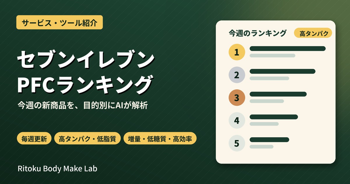 セブンイレブン新商品PFC自動解析ランキング